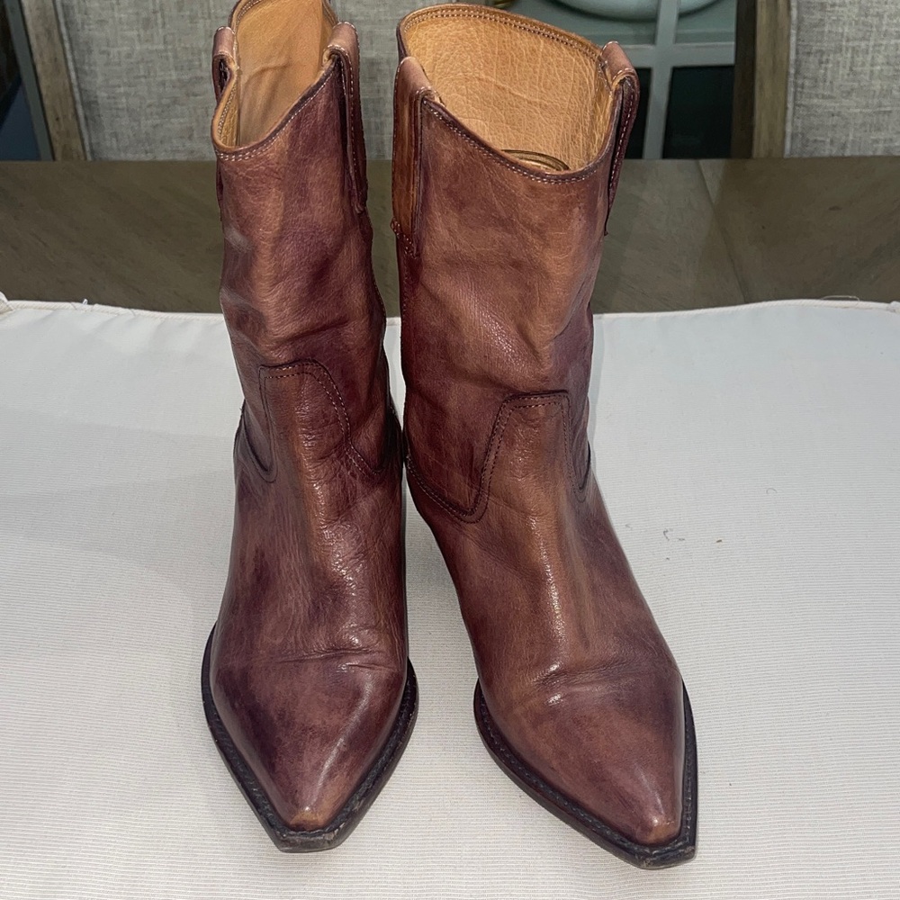 Cole Haan Distressed Leather Ankle Booties